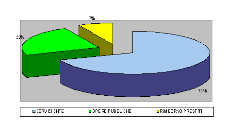 Grafico spese per cittadino bilancio 2007